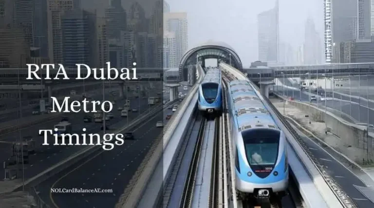Dubai Metro Timings