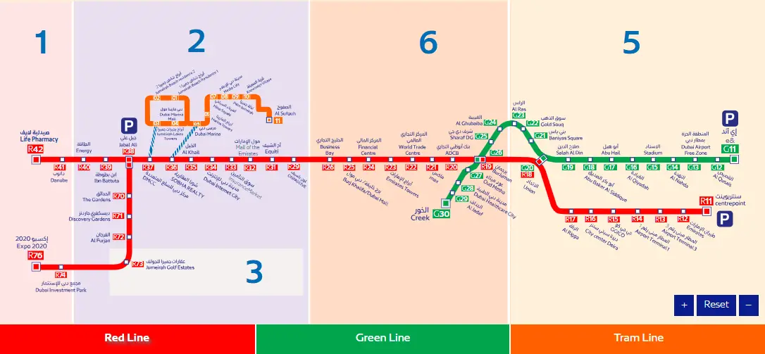 Dubai Metro Map